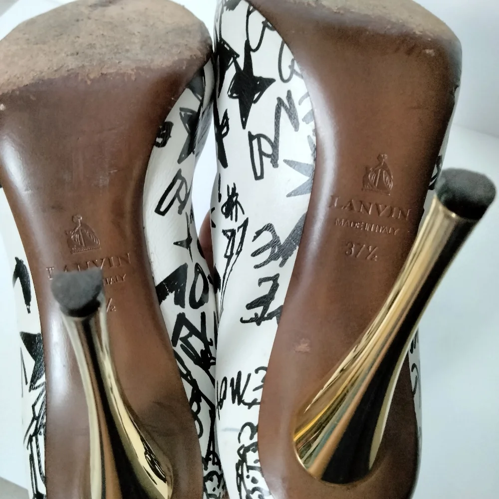 LANVIN BLACK/WHITE PRINTED. - Picture 7 of 10